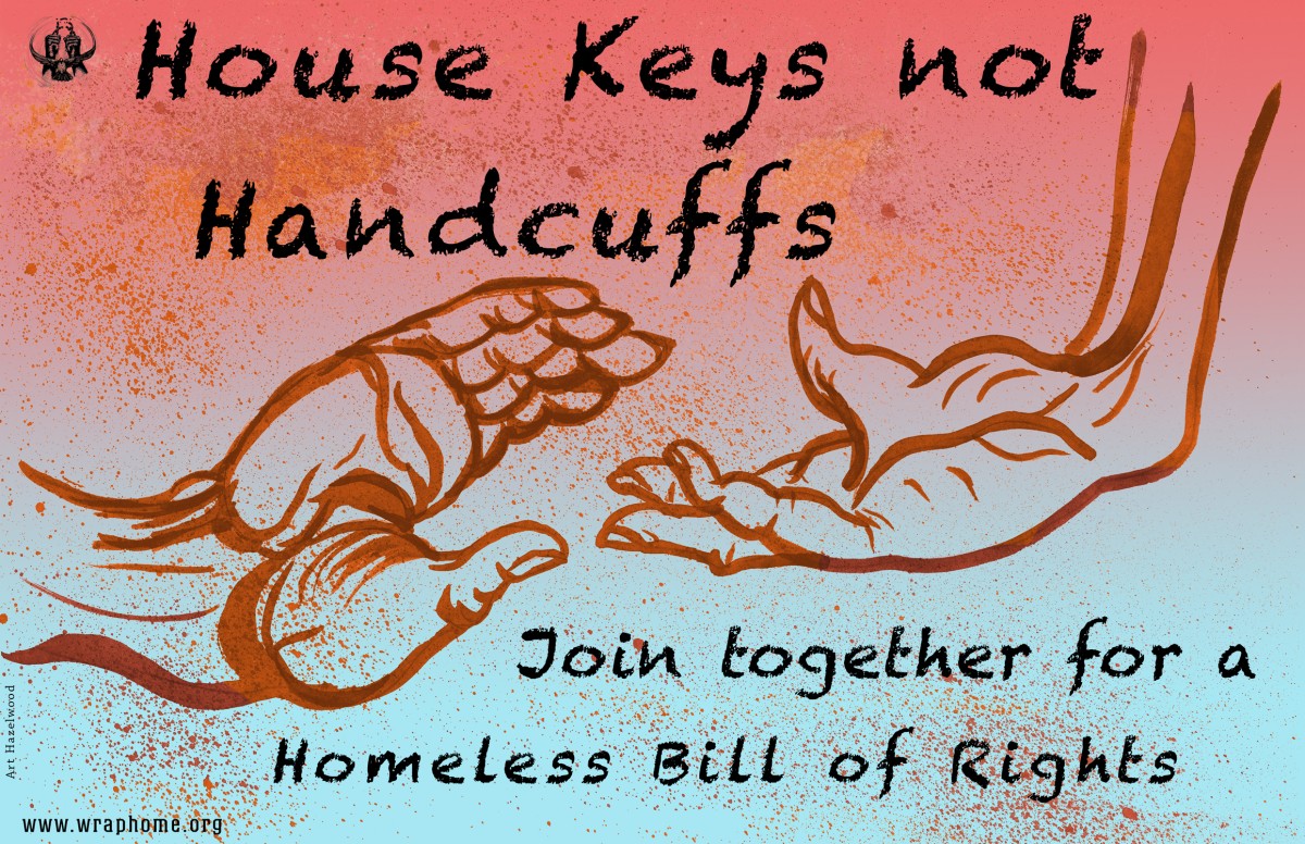 The Western Regional Advocacy Project's multi-state Homeless Bill of Rights campaign aims to guarantee equal protection for people experiencing homelessness and poverty. Image credit: Art Hazelwood via WRAP.